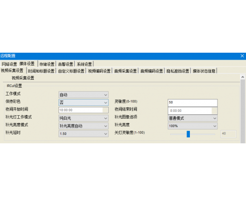 安佳威视IPC灯光配置介绍